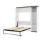 Bestar Orion Full Murphy Bed with Narrow Shelving Unit (79W), White & Walnut Grey 116890-000017 - alternate 4